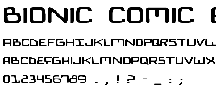 Bionic Comic Expanded font